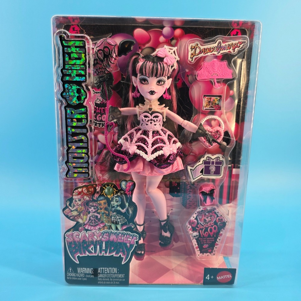 Mattel Monster High Draculaura Scary Sweet Birthday Sweet 1600 Doll New